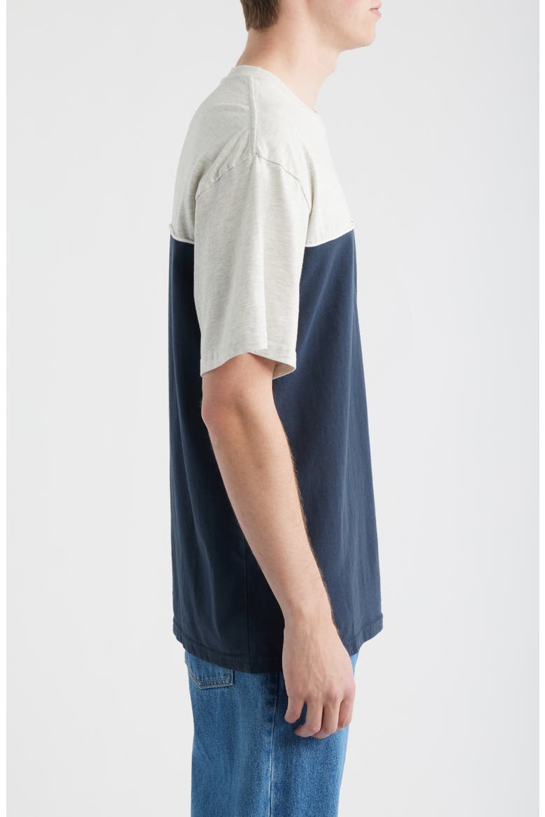 Halfa Panel Cotton T-Shirt, Alternate, color, GREY MARLE