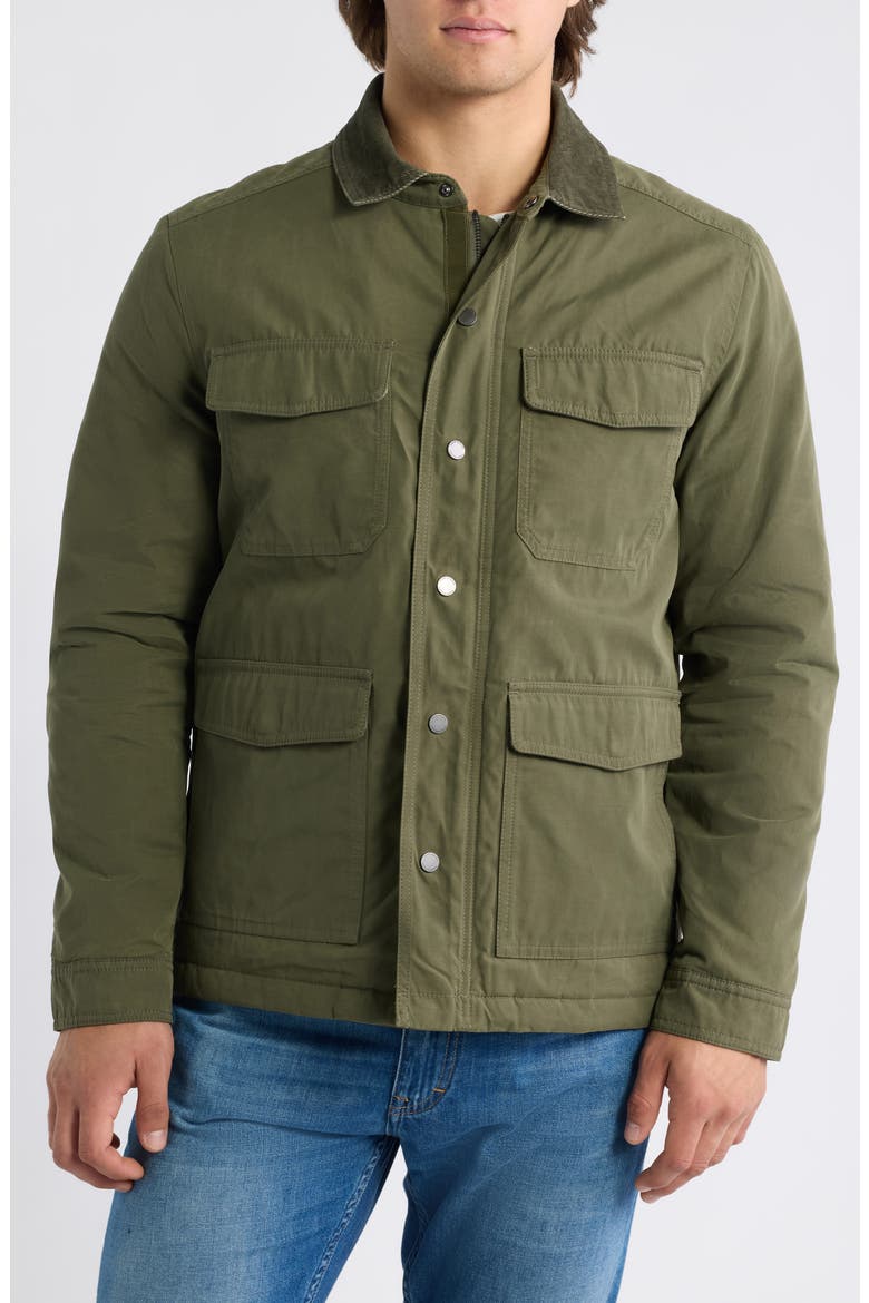 Moss Beach Wax Coated Field Jacket, Alternate, color, OAKMOSS