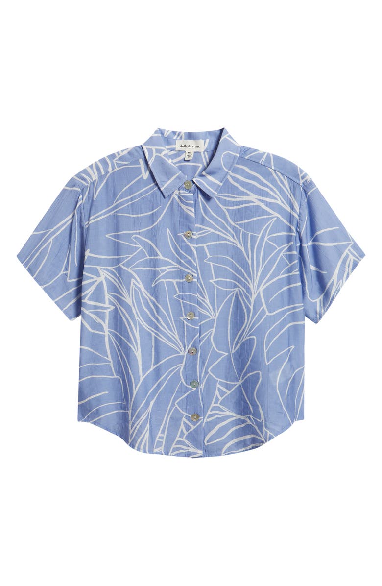 Cloth & Stone Abstract Print Button-Up Top, Alternate, color, Coastal Bloom