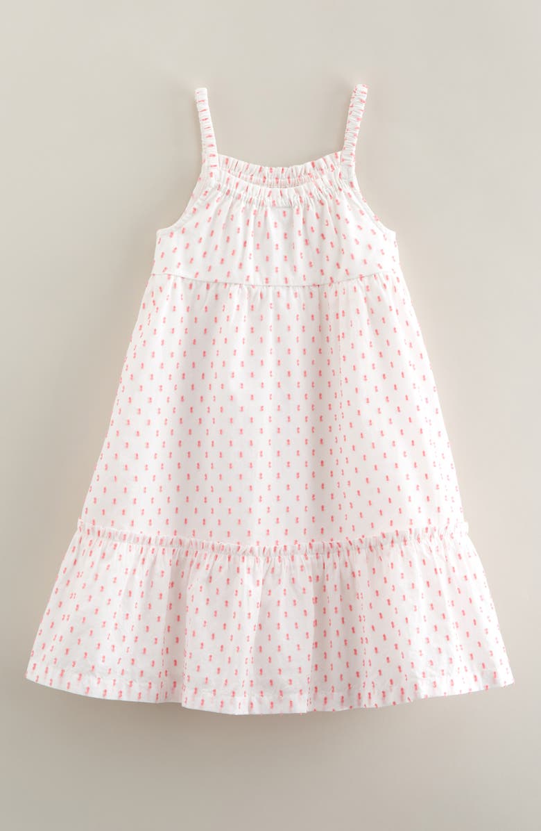 Nordstrom Kids' Tiered Dress, Alternate, color, White- Pink