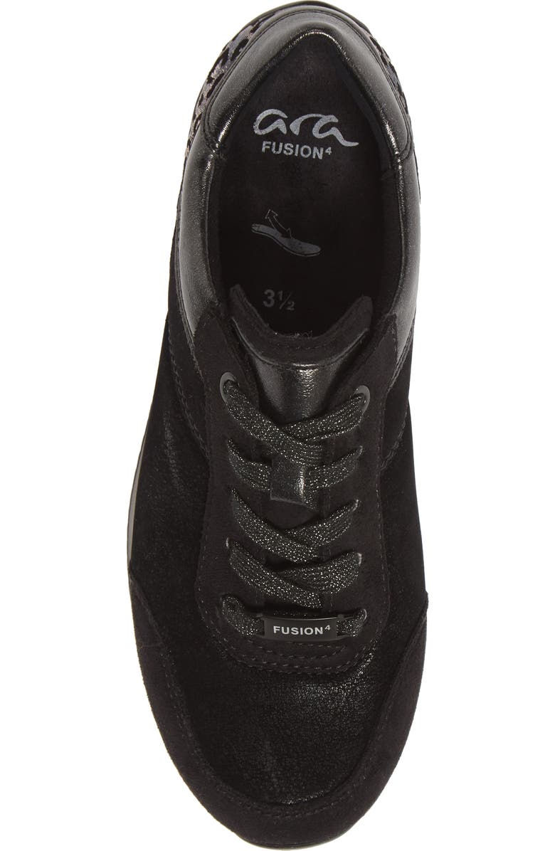 ara Lana Sneaker, Alternate, color, Black Scala Fabric