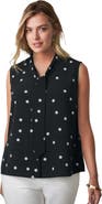 Jessica London Uptown Sleeveless Tie-Neck Blouse