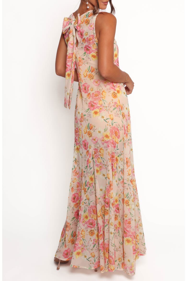 Keani Floral Sleeveless Maxi Dress, Alternate, color, PEONY