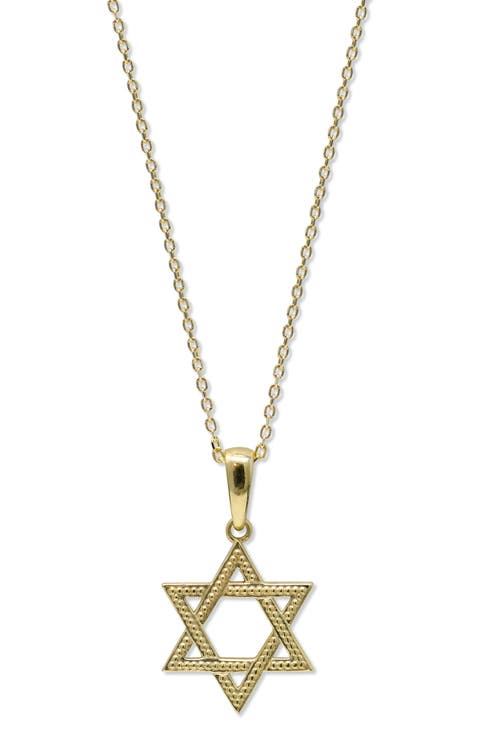 Dew Drop Star of David Pendant Necklace