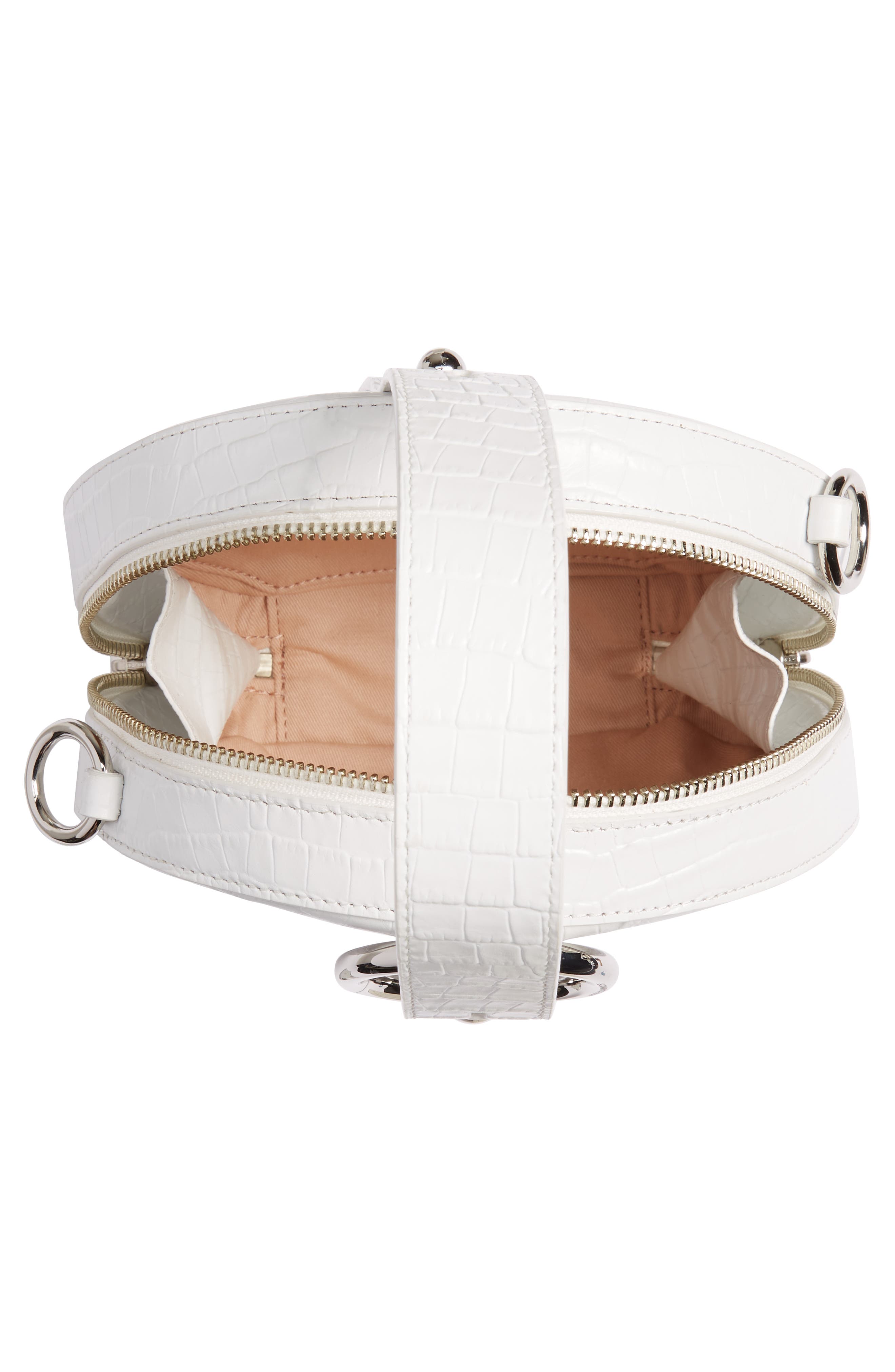 Rebecca Minkoff Kate Embossed Leather Circle Bag, Alternate, color, 