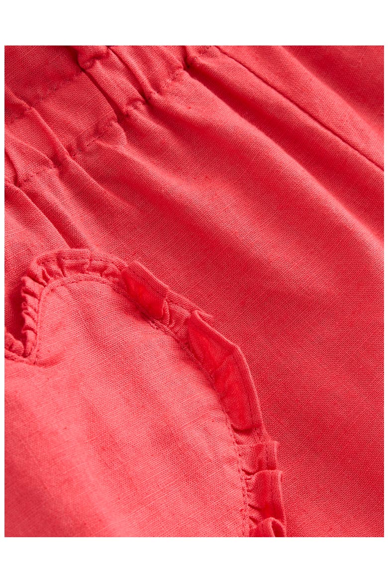 Kids' Heart Pocket Linen & Cotton Pants, Alternate, color, JAM RED