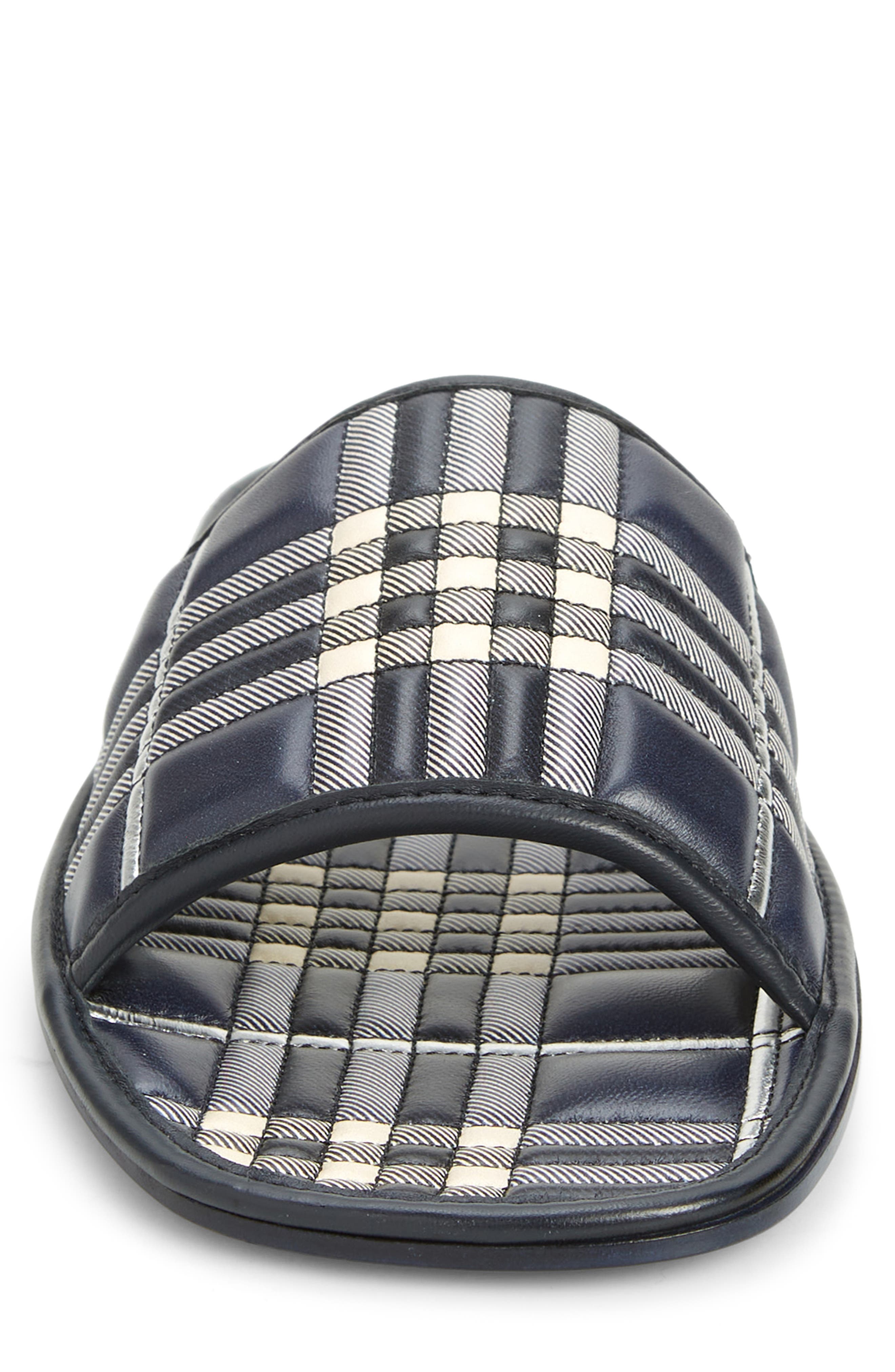 Burberry Quilted Check Slide Sandal, Alternate, color, 