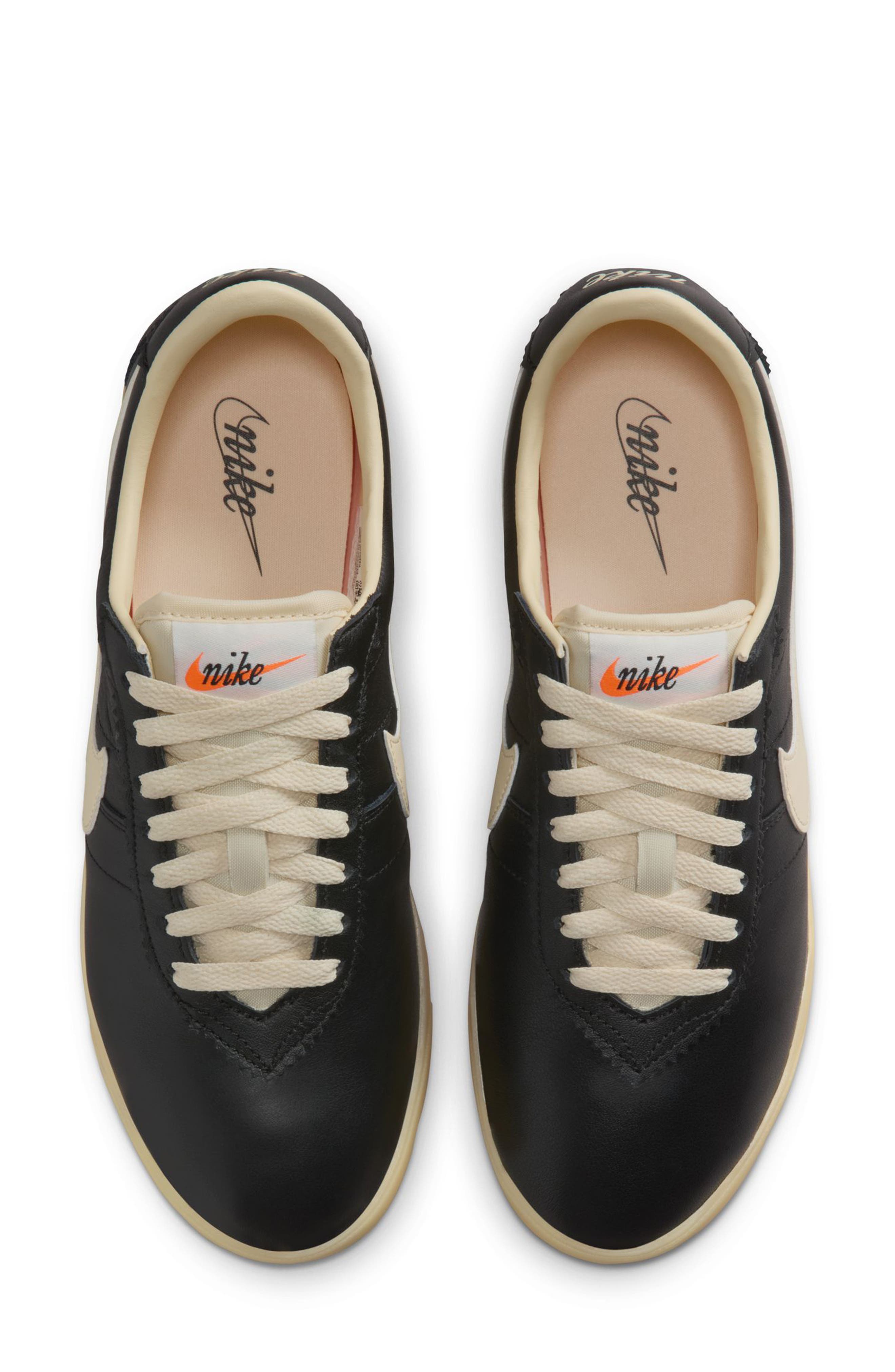 Astrograbber Leather Football Sneaker, Alternate, color, BLACK/ MUSLIN/ SAIL