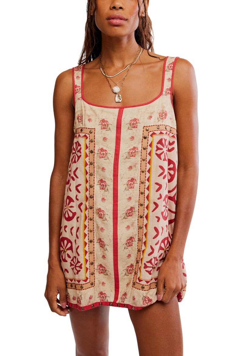 Fleur Minidress, Alternate, color, TEA COMBO