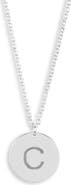 MESHMERISE Initial Disc Pendant Necklace