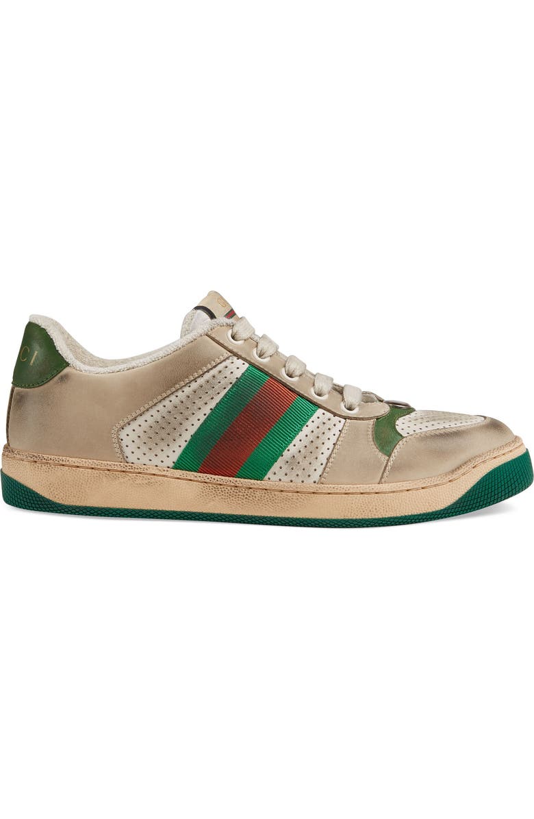 Gucci Screener Stripe Web Low Top Sneaker, Alternate, color,