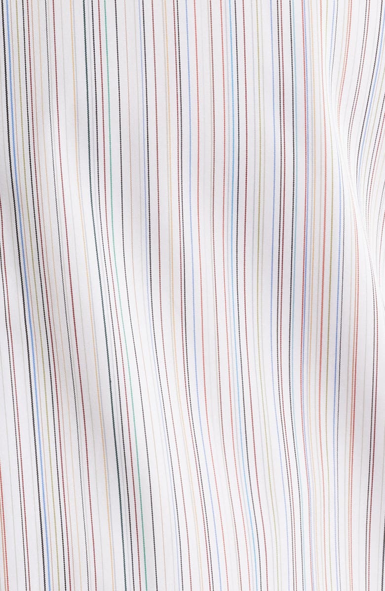 Paul Smith London Tailored Fit Stripe Cotton Dress Shirt, Alternate, color, White Multi