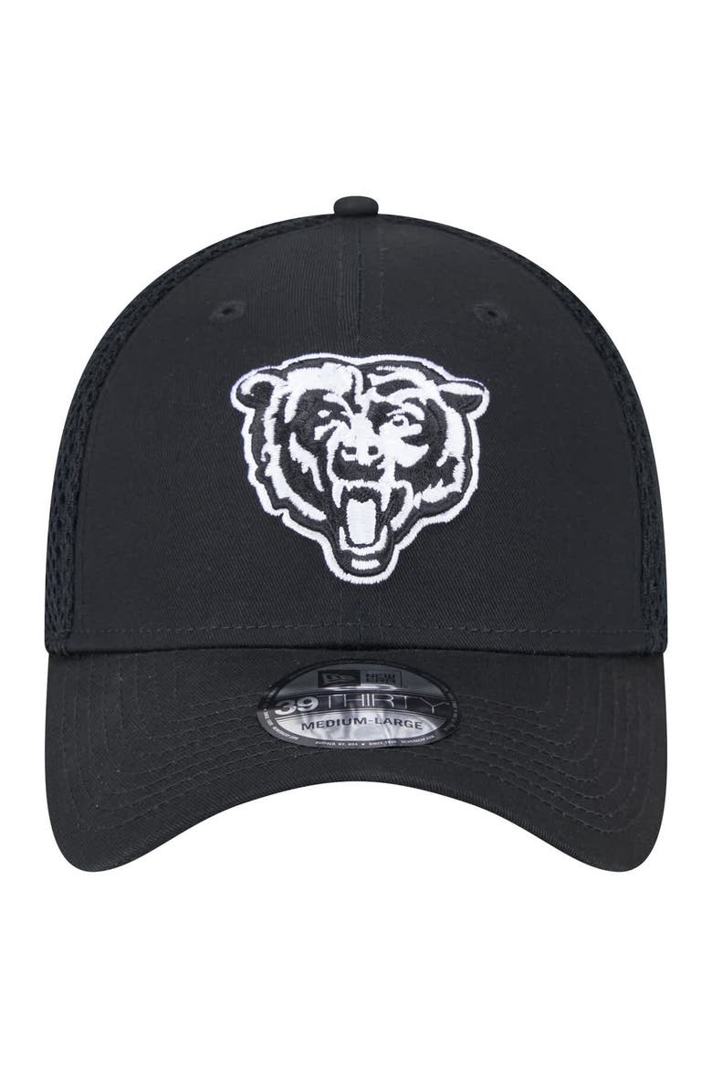 Men's New Era Black Chicago Bears Main Neo 39THIRTY Flex Hat, Alternate, color, Black