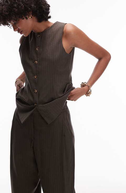 Tailored Fit Pinstripe Waistcoat