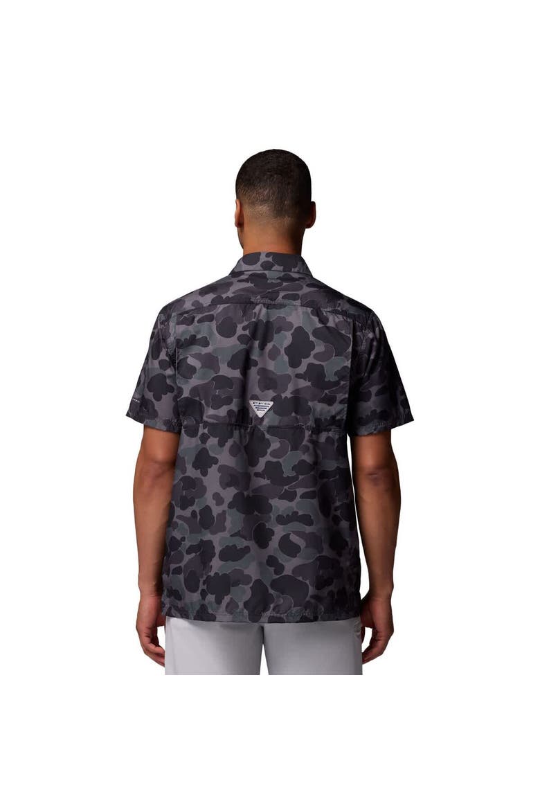 Men's Columbia Black Ohio State Buckeyes Super Slack Tide Omni-Wick Button-Up Shirt, Alternate, color, Black