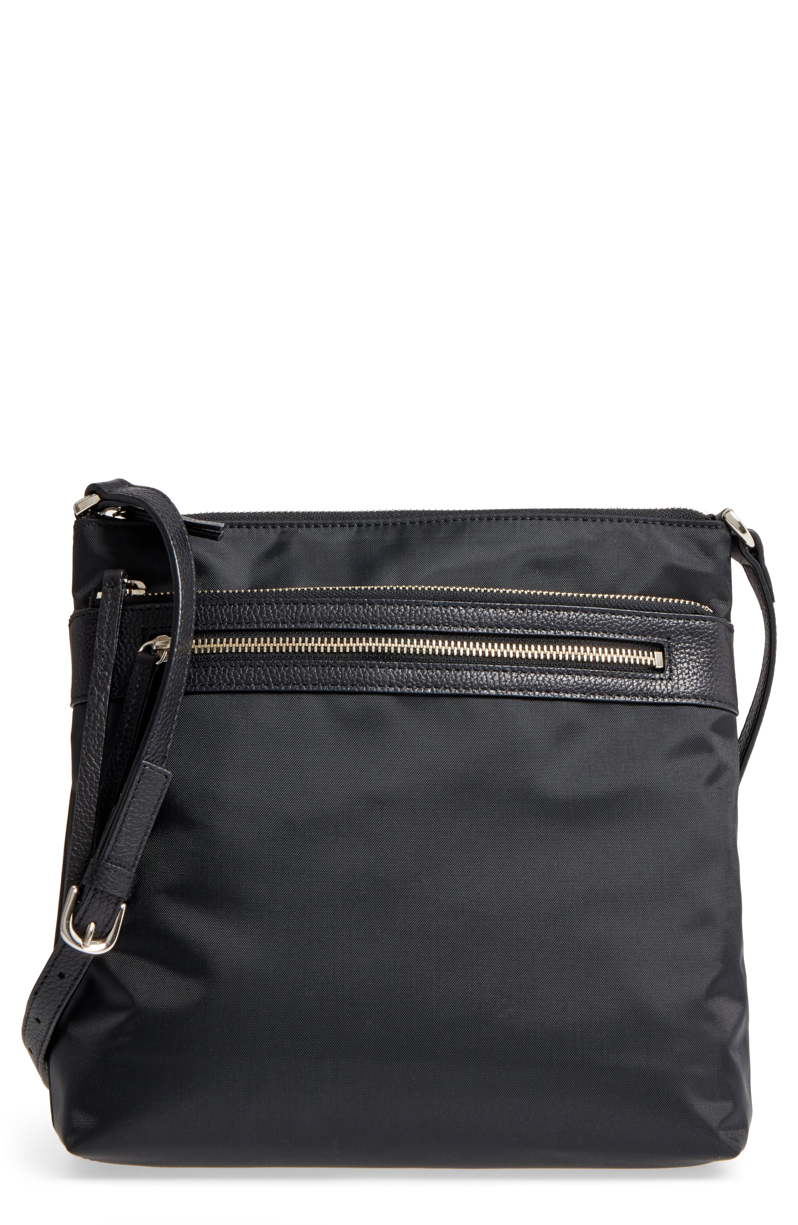 Kaison Nylon Crossbody Bag, Main, color, BLACK