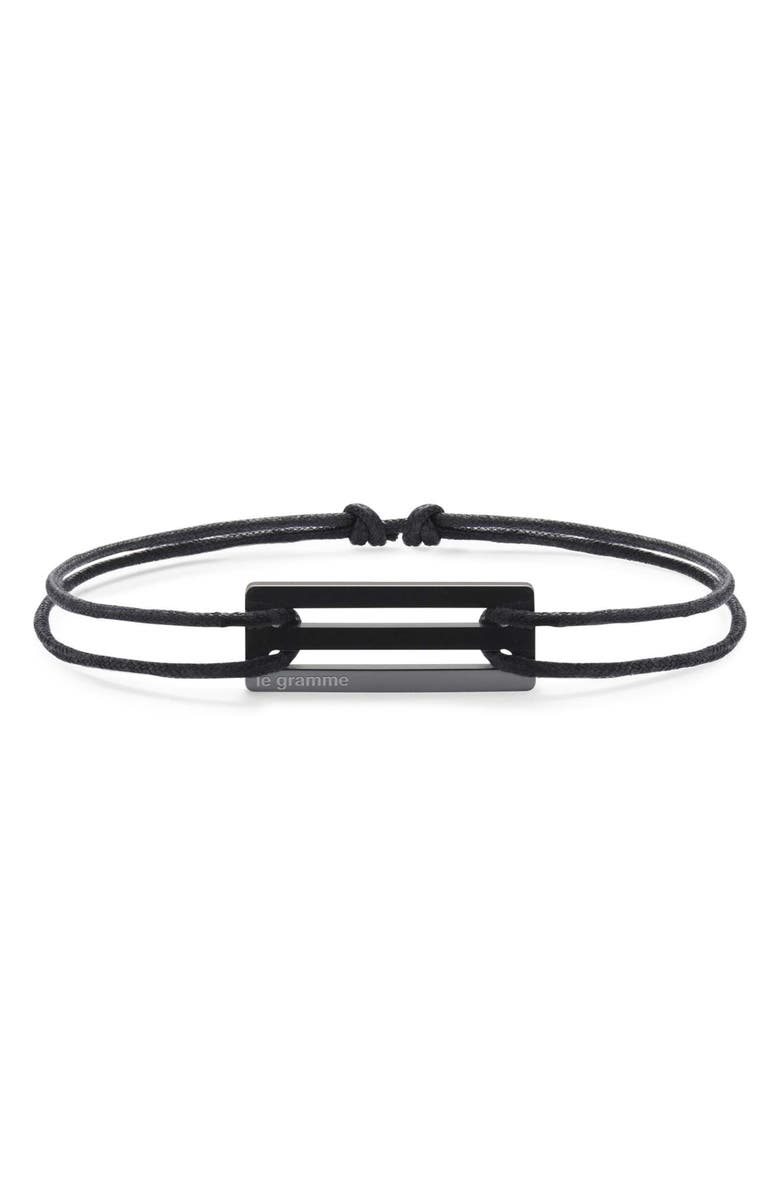 le gramme Men's 1.7G Polished Ceramic Cord Bracelet, Main, color,