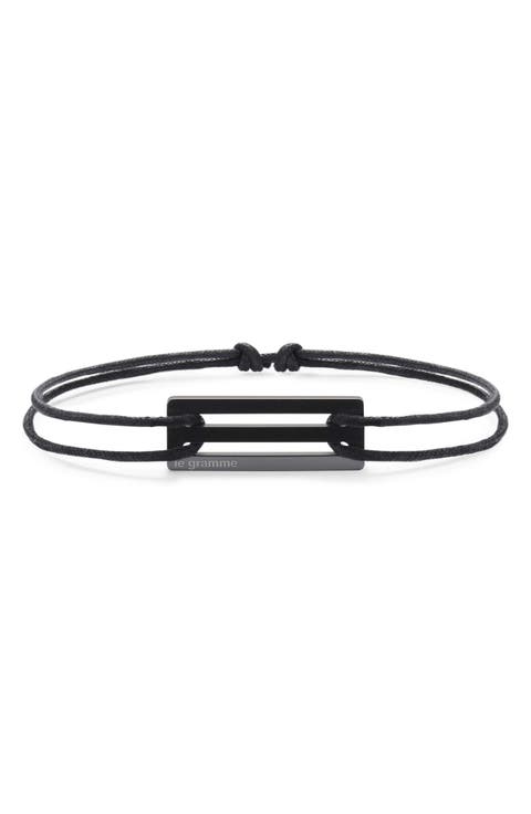 Men's 1.7G Polished Ceramic Cord Bracelet