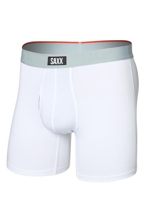 Saxx Vibe Xtra Soft Comfort Boxer Briefs In White