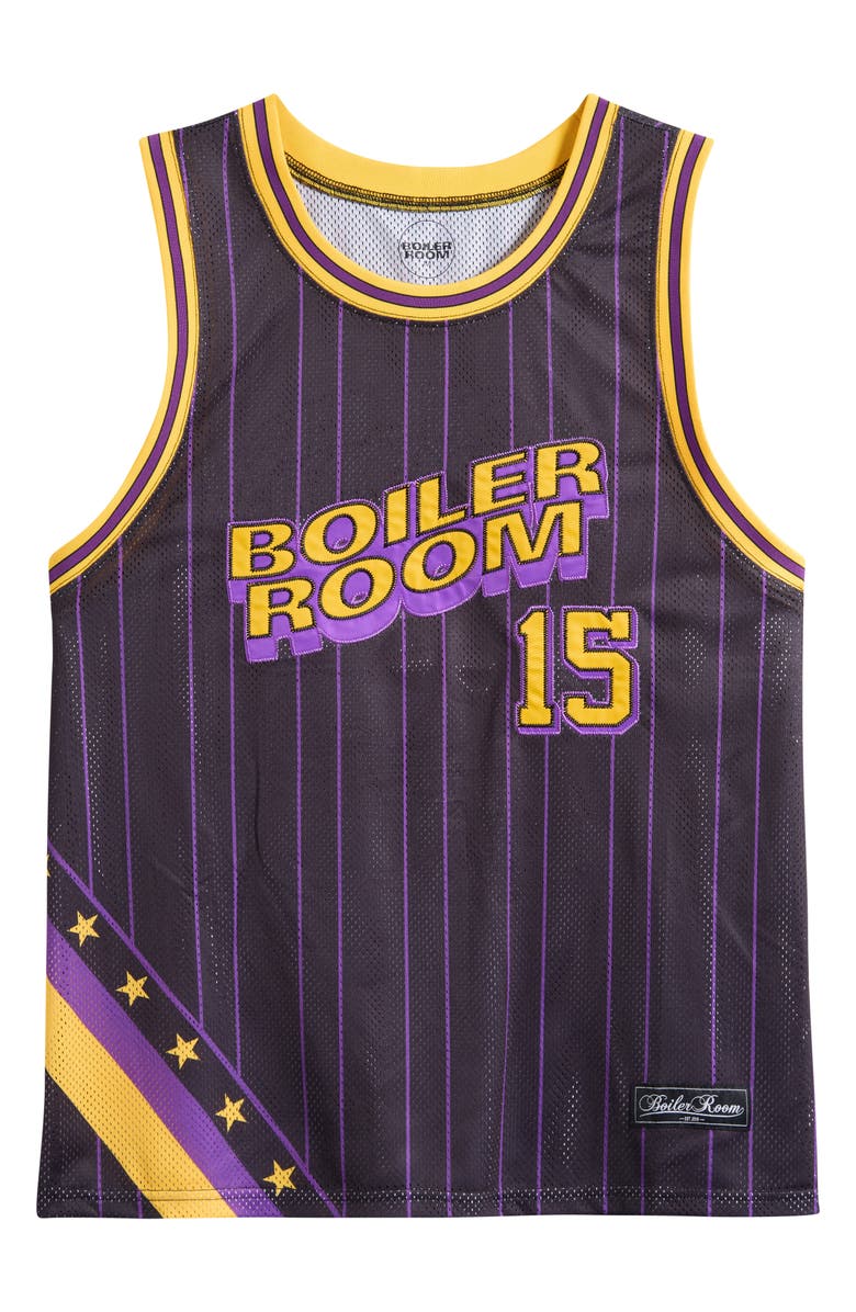 BOILER ROOM Graphic Mesh Basketball Jersey, Alternate, color, Purple