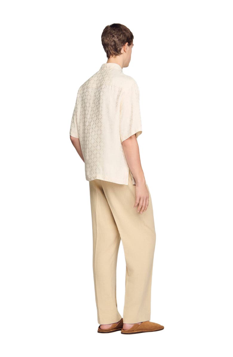 SANDRO Square Cross loose-fit shirt, Alternate, color, White