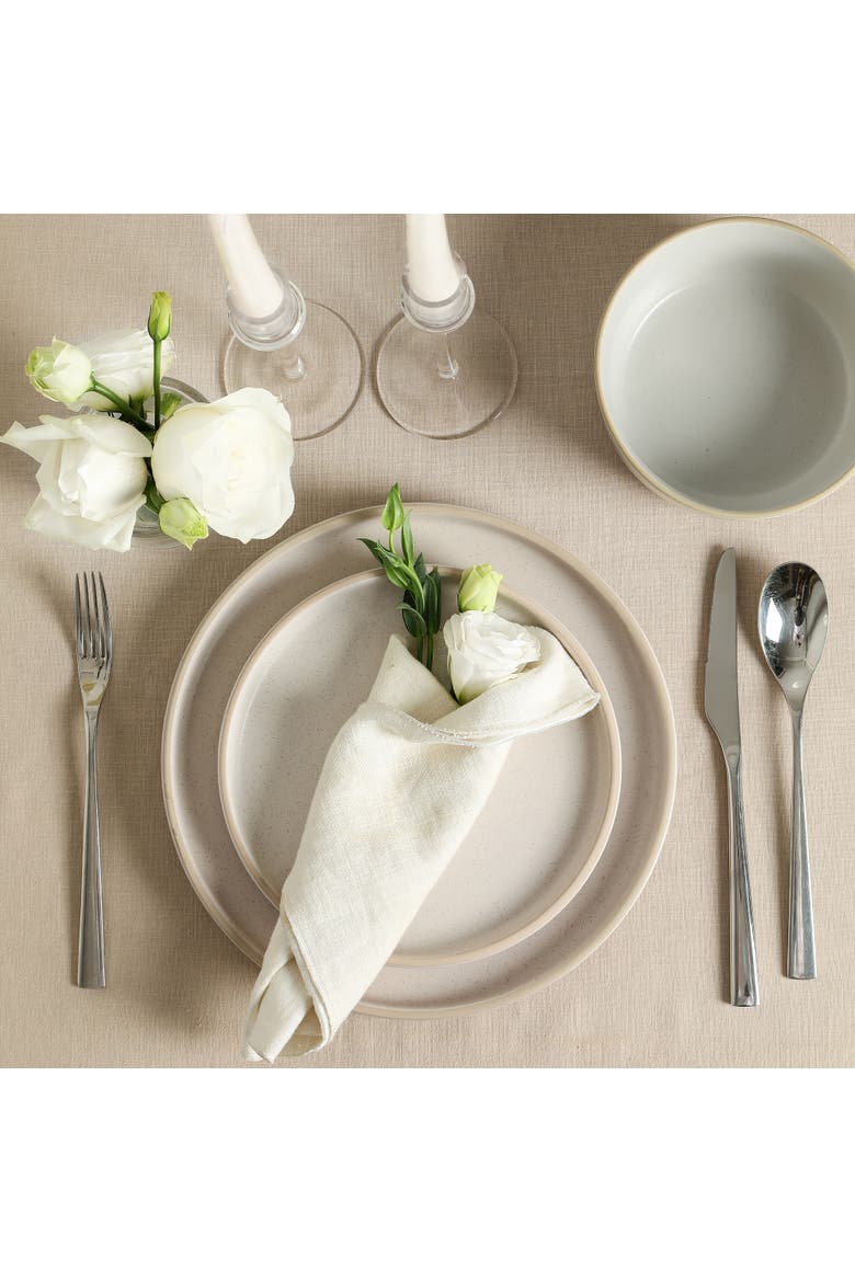 Amber Stoneware 12-Piece Dinnerware Set, Alternate, color, White Speckled