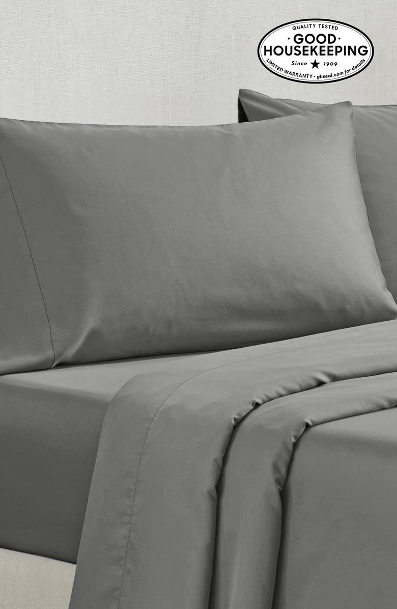 CALIFORNIA DESIGN DEN Set of 2 Pillowcases - Grand Indulgence 1000 Thread Count 100% Cotton Sateen, Alternate, color, Grey