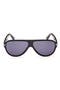 selected Black / T/ Logo / Blue Lens