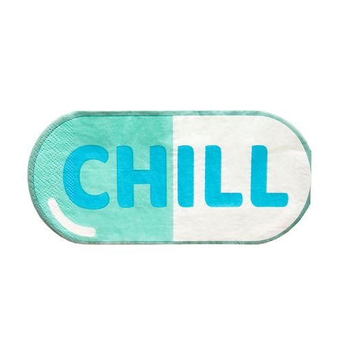 Jollity & Co "chill" Pill Guest Napkins In Assorted Pre-pack