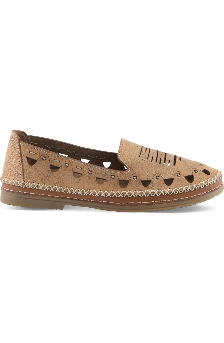Spring Step Anoura Flat Loafer, Alternate, color, Peach Croco
