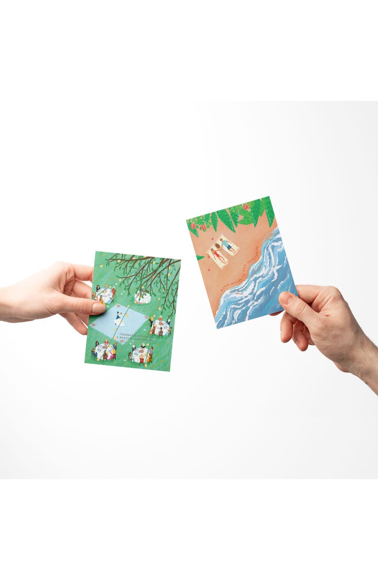 Ramus & Co Wedding Greeting Card Pack (3ct) "Cheers, Magical Wedding, Newlywed Couple", Alternate, color, Multi-Pack