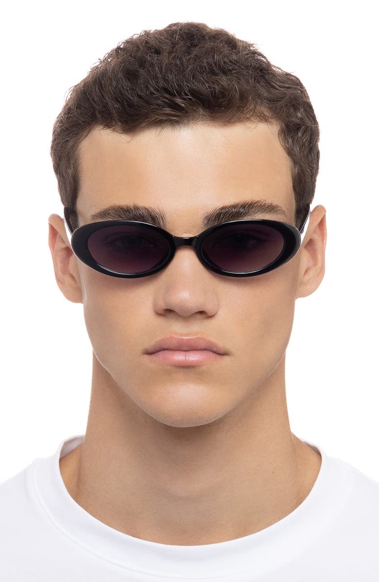 AIRE Fornax 53mm Oval Sunglasses, Alternate, color, Black