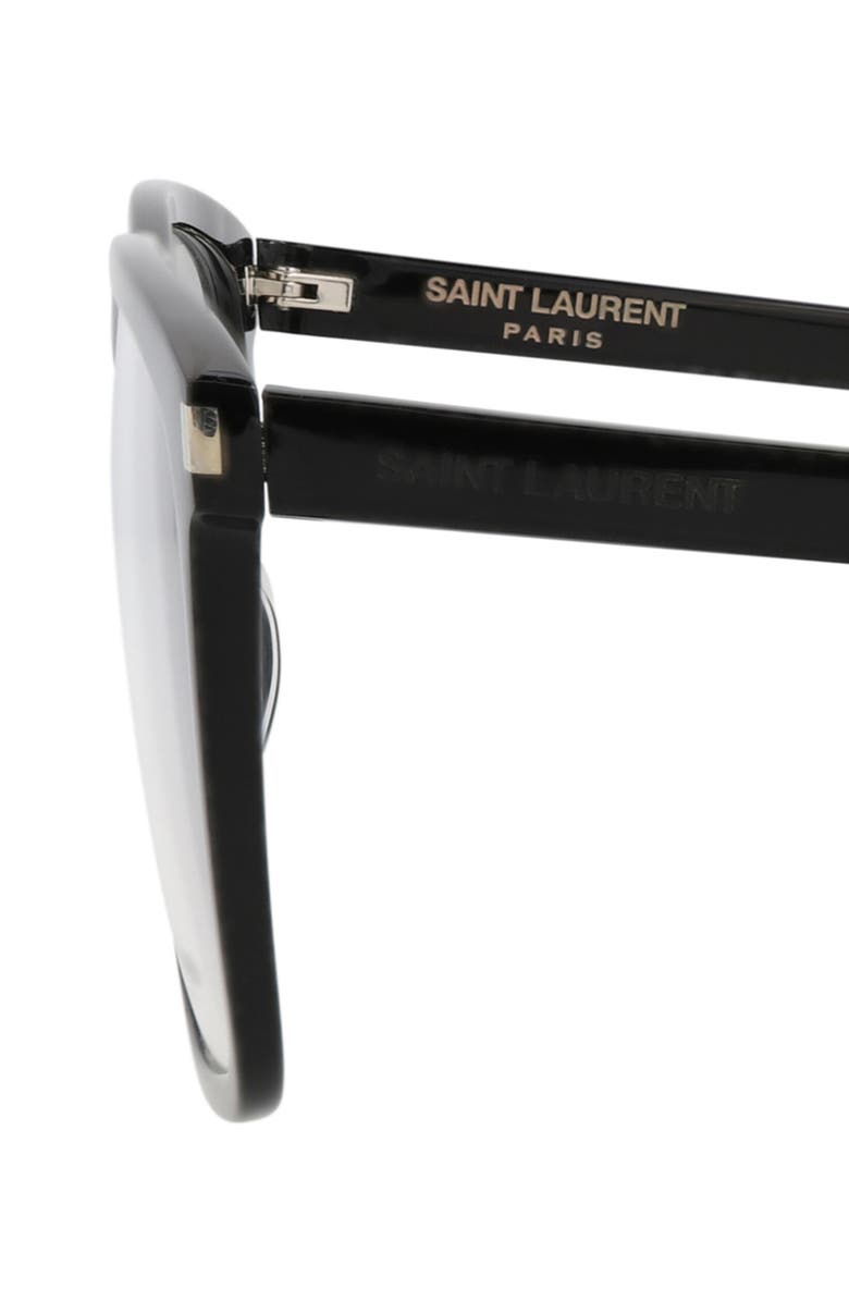 Saint Laurent 58mm Square Optical Frames, Alternate, color, Black Black Transparent