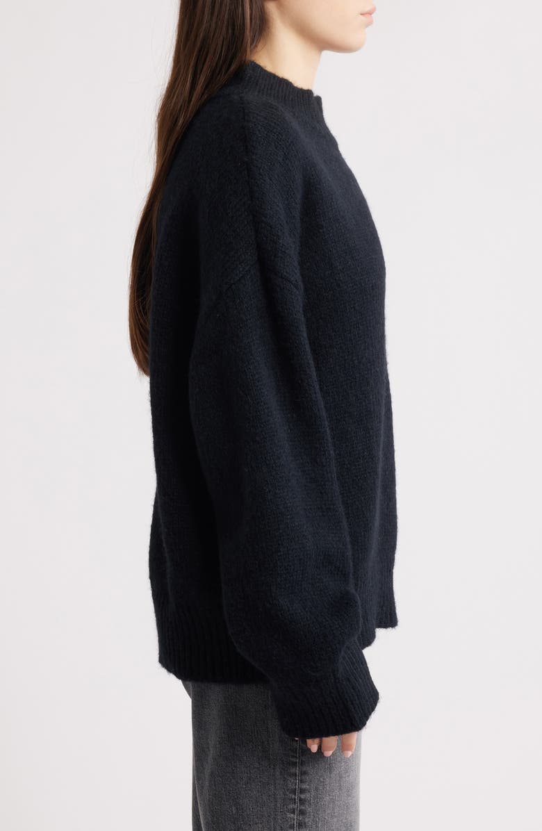 NASTY GAL Mock Neck Sweater, Alternate, color, Black