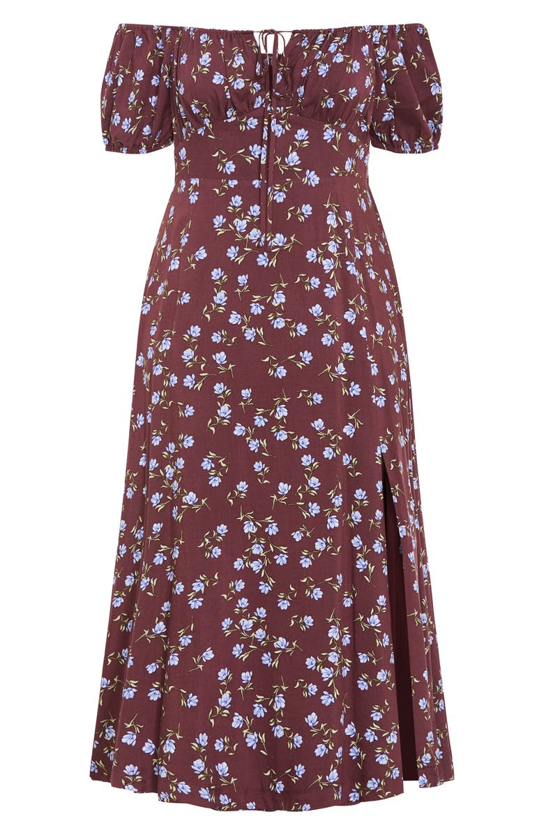 City Chic Abbie Floral Print Midi Dress, Alternate, color, 