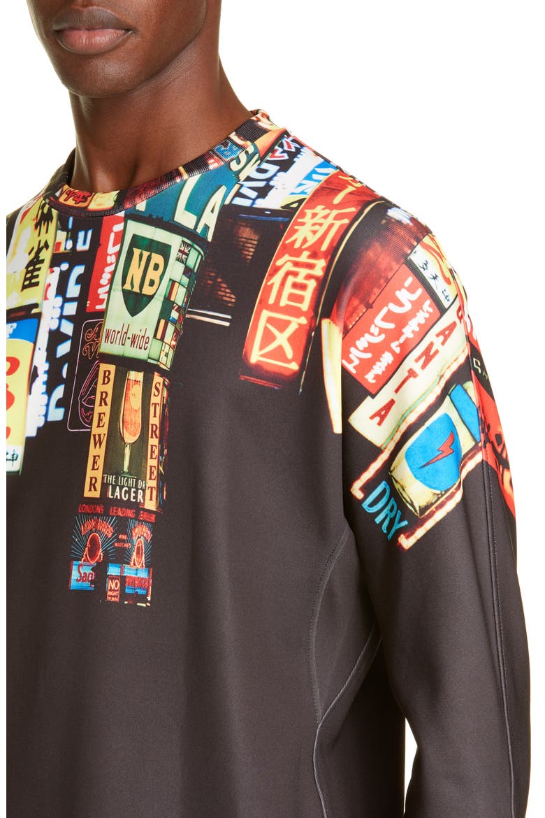 Runway Street Graphic Sweatshirt, Alternate, color, BLACK