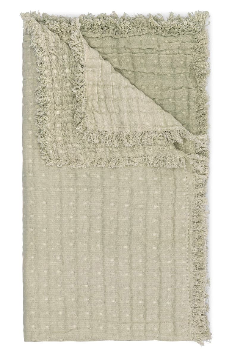 CRANE BABY Ombré Cotton Muslin Blanket, Main, color, Green