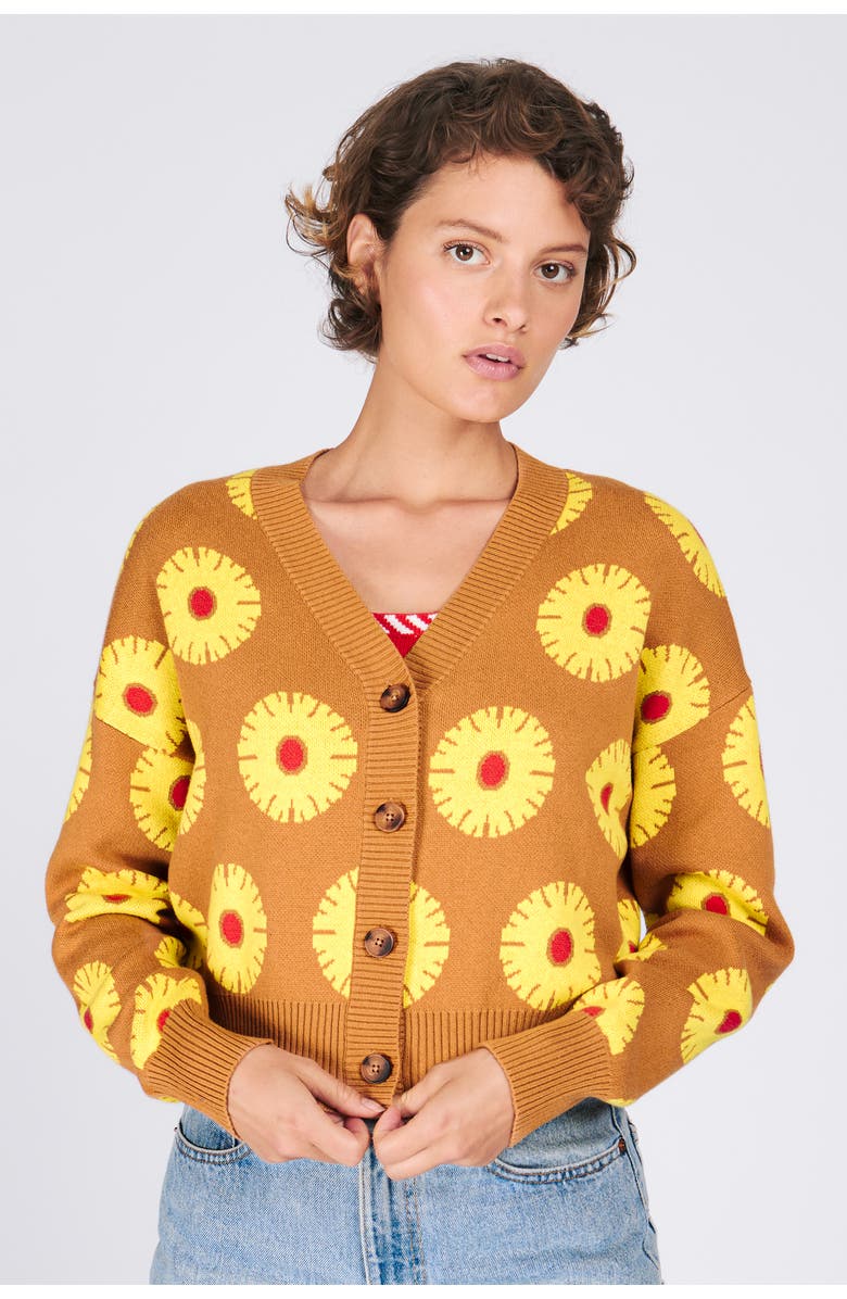 RACHEL ANTONOFF Ana Cardigan, Main, color, Pineapple Cake