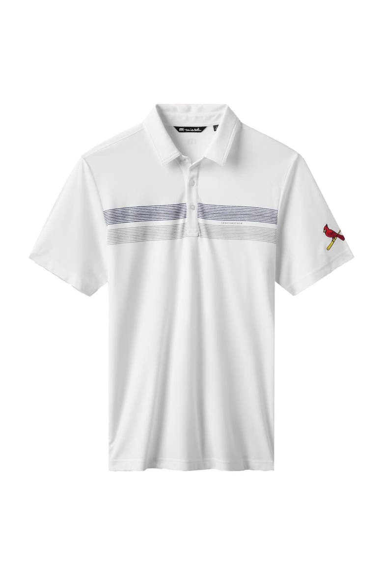 Men's TravisMathew White St. Louis Cardinals Top Recruit Tri-Blend Polo, Alternate, color, White