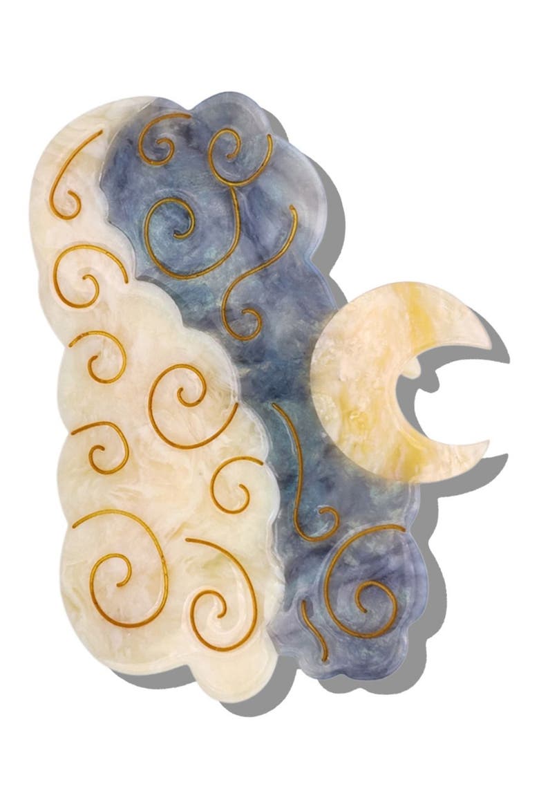 Celestial Moon Brush, Jaw Clip & Mirror Set (Nordstrom Exclusive), Alternate, color, LIGHT PASTEL BLUE