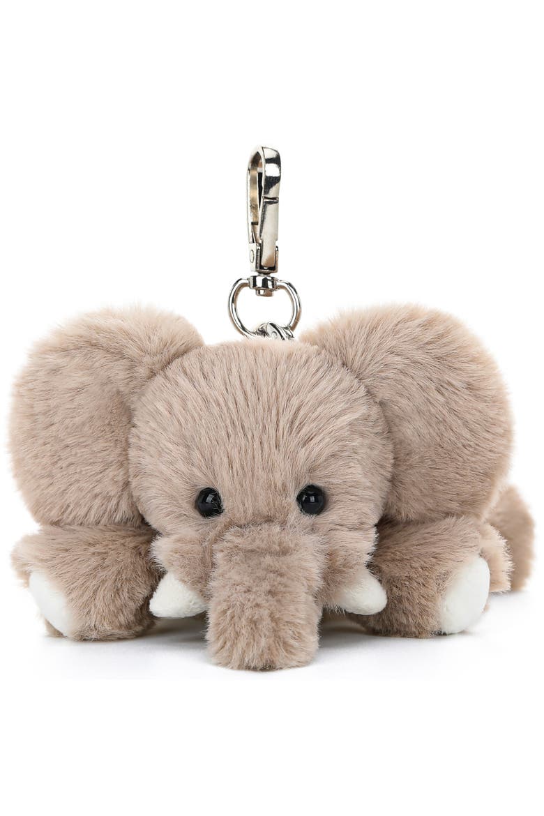 Plush Bag Charm Lazy Elephant, Alternate, color, Multicolored