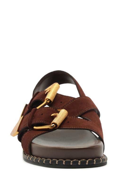 Schutz Patsy Suede Slingback Sandals In Brown