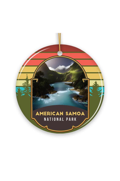 American Samoa National Park Retro Themed Ornament