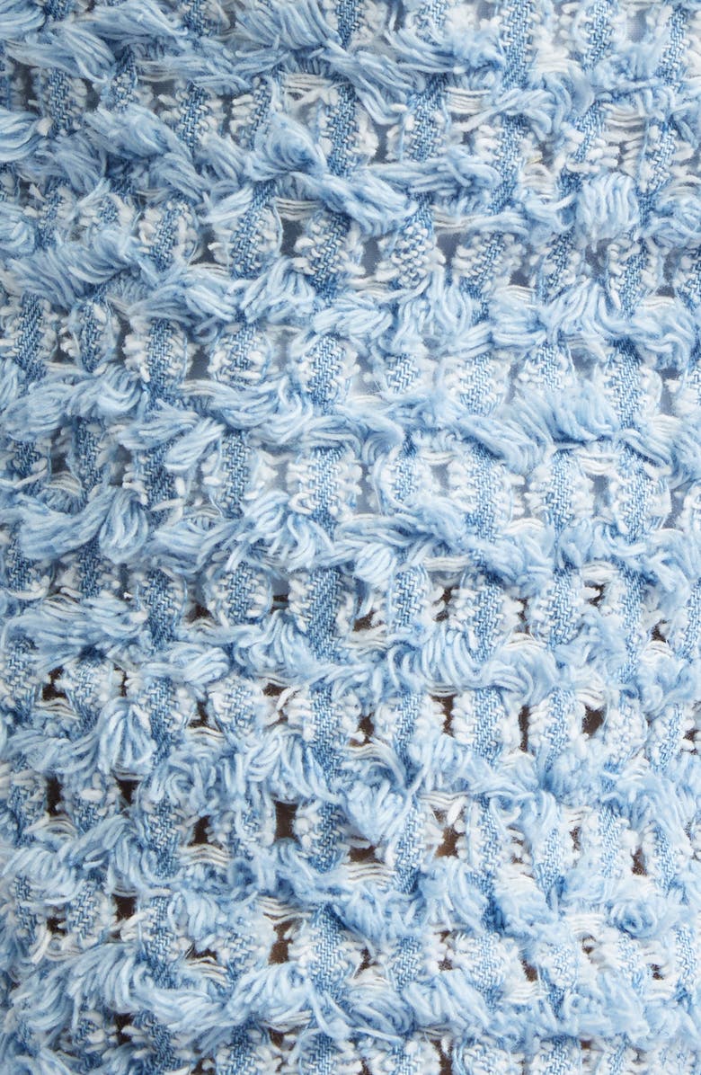 Stella McCartney Bouclé Effect Denim Wide Leg Jeans, Alternate, color, 