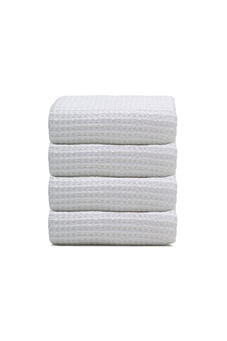 Waffle Turkish Cotton Hand Towel Bundle, Main, color, White