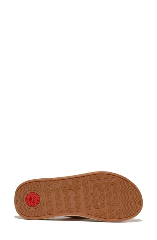 Fitflop F-mode Espadarille Platform Wedge Flip Flop In Rose Gold