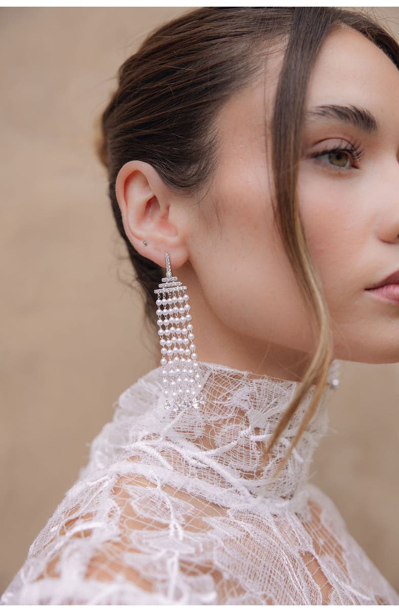 Untamed Petals Julia Waterfall Drops, Alternate, color, Silver