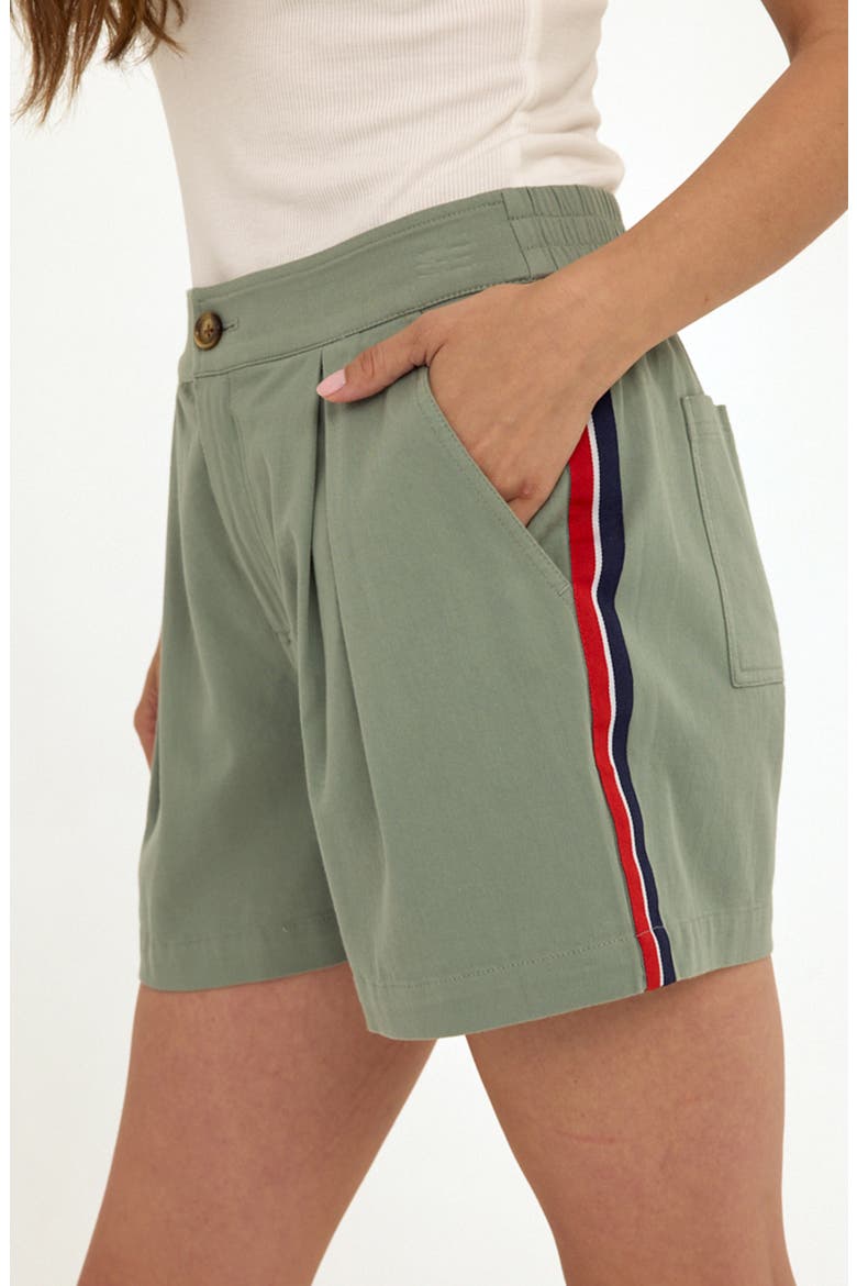 Selene Stretch Twill Shorts, Alternate, color, WASABI