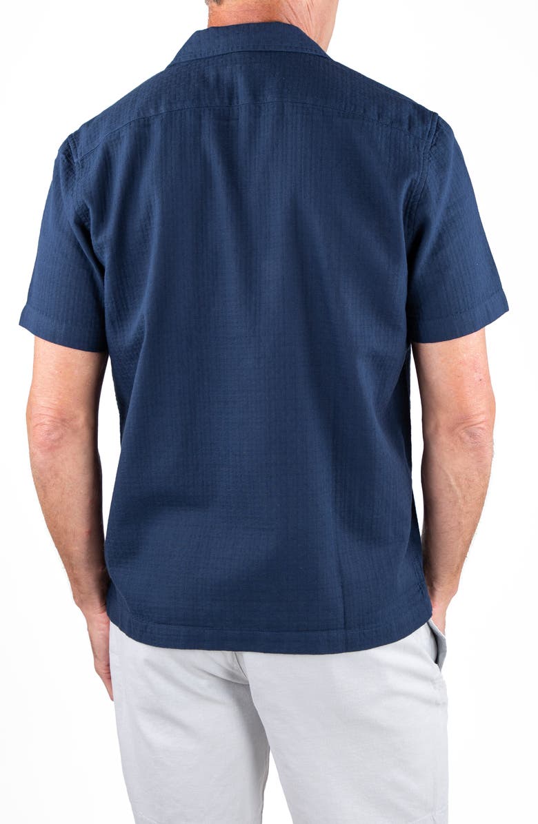 Tailor Vintage Cotton Dobby Cabana Shirt, Alternate, color, Navy Blazer