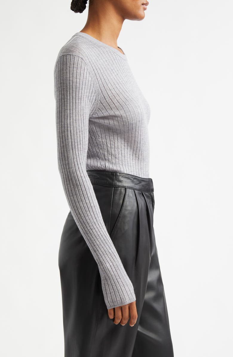 A.L.C. Kyle Merino Wool Long Sleeve Rib Top, Alternate, color,